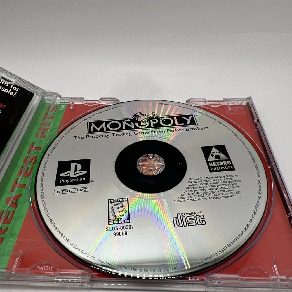 Monopoly Greatest Hits Playstation PS1 Video Game Complete